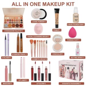 All In One Makeup Kit for Teen Girls Beginners Pink Travel Makeup Set