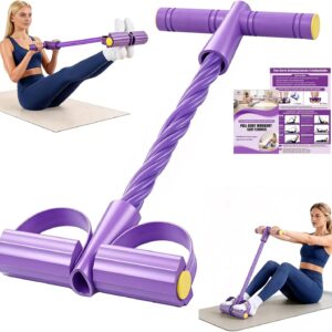 Foot Pedal Resistance Bands with Handles, Multifunction Elastic Yoga Exercise Bands, Home Gym Fitness Equipment for Women & Men to Tone Abs, Core, Legs, Arms, Waist