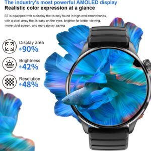 Smart Watch for Men Smartwatch – 1.43-Inch Round Touch Screen,Full-Featured Fitness Tracker, Waterproof, Health Monitoring, Multiple Sports Modes, Compatible Android and iOS