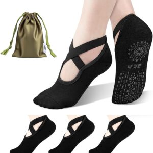 BKP Yoga Socks for Women,Pilates Socks Non Slip Grip Socks