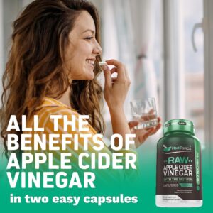 Herbtonics Raw Apple Cider Vinegar 1500mg with Mother, 120 Capsules