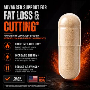 Fat Burner for Men with Clinical Dose Forskohlii, L-Carnitine, & Capsacin
