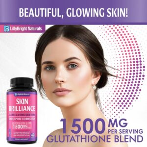 Glutathione Capsules – 1500mg Blend with L-Glutathione & Ginger, 60 caps