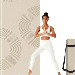 PAIDU Extra Large Yoga Mat, 72″x36″ 10MM Thick POE Non Slip Exercise Mat