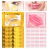 30PCS Lip Mask & Under Eye Patches Skincare Set,Moisturizing Gold Under Eye Masks,Pink Lip Masks Skin Care Set for Lip & Eye Skin