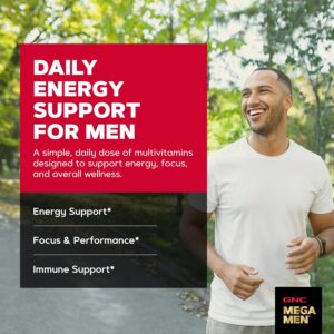 GNC Mega Men Energy & Metabolism Multivitamin for Men, 180 Count