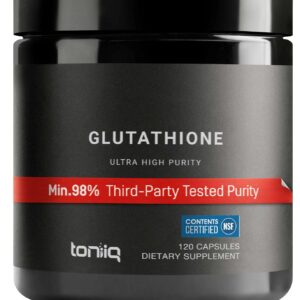 Toniiq NSF Certified Ultra High Strength Glutathione Capsules – 1000mg