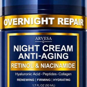 Night Cream for Women Anti Aging – Night Moisturizer with Retinol, Peptides