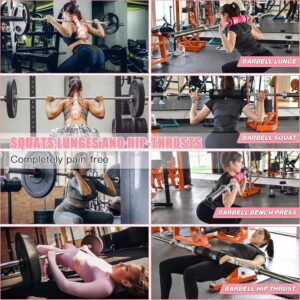 ATENTO 10Pcs Barbell Pad Set with Weight Lifting Belt, Thick Cushion Hip Thrust Pad for Bench Press, Lunges, Workout, Leg Exercise, Squat Bar Pad for Relief Pressure from Neck & Shoulder for Smith machine & Olympic Bars, with 2 Gym Ankle Straps, Hip Resistance Band, Carry Bag