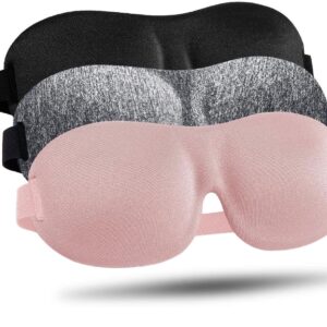 LKY DIGITAL Sleep Mask for Side Sleeper 3 Pack, Blackout 3D Eye Mask