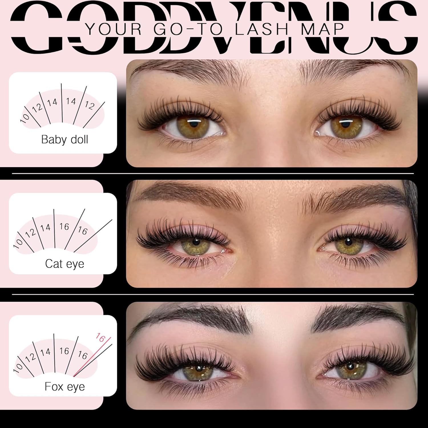 Goddvenus Plush Lash Clusters Kit, Natural Wispy Cluster Eyelash Extensions, Fluffy DIY Lash Extension at Home for Natural Look, D Curl Individual Lashes Kit with Waterproof Bond and Seal - Image 3