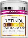 Retinol Cream for Face with Collagen & Hyaluronic Acid, Non-Greasy